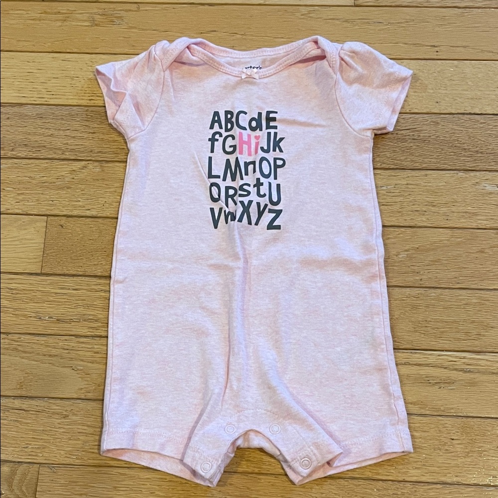 Carter's Pink Alphabet Onesie